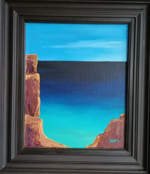Obra contemporánea nombrada « Falaise sur la mer », Hecho por ANNE DE MASSIAC