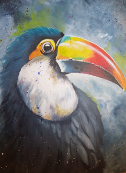 Obra contemporánea nombrada « Toucan », Hecho por MARGAUX STEVENOT