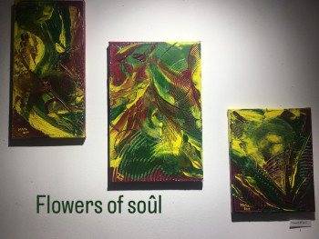 Obra contemporánea nombrada « Flowers of soul », Hecho por M DE M