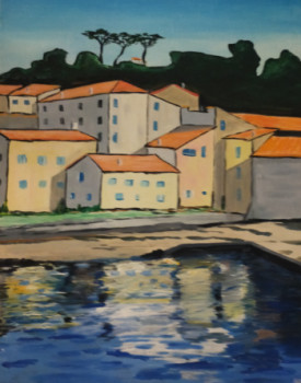 Obra contemporánea nombrada « St Tropez La Ponche », Hecho por HUBERT BRIDOUX