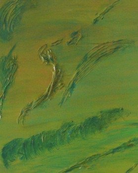 Obra contemporánea nombrada « Abstraction Lyrique en vert », Hecho por LILITH