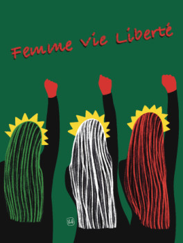 Obra contemporánea nombrada « Femme Vie Liberté », Hecho por SHAB