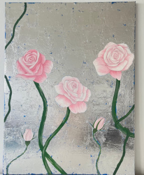Obra contemporánea nombrada « Roses », Hecho por NISIE
