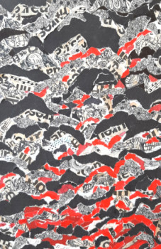 Obra contemporánea nombrada « Le rouge et le noir », Hecho por ASSOUMOV