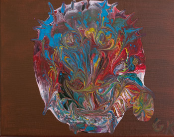Obra contemporánea nombrada « Affenkopf », Hecho por G.K.
