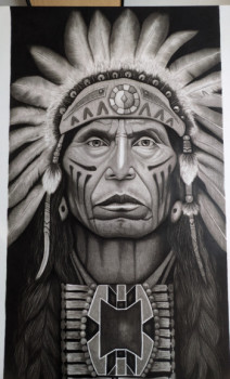 Obra contemporánea nombrada « Apache », Hecho por MAGALIE. M