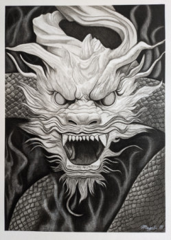 Obra contemporánea nombrada « Ryu », Hecho por MAGALIE. M