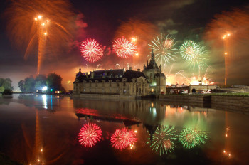 Obra contemporánea nombrada « Nuit de feu au Château de Chantilly 2006 », Hecho por WHITE TIGER 60