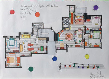 Obra contemporánea nombrada « Appartements d'Amis », Hecho por LYDIE COURBIER