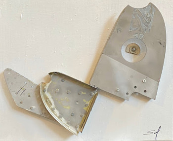 Obra contemporánea nombrada « "Oiseau métallisé" - 40x30 -2019 », Hecho por SOF