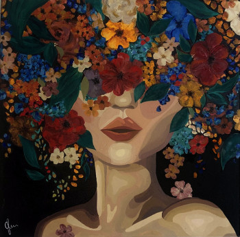 Obra contemporánea nombrada « Afrofleurs », Hecho por CLOé GILLES-MOREAU