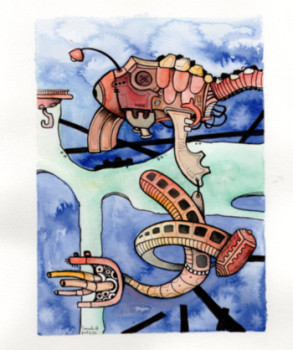 Obra contemporánea nombrada « Vaisseau spatial 3 », Hecho por SARAH B. POLLY