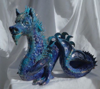 Obra contemporánea nombrada « Cheval Marin 2 », Hecho por ISABELLE ZWANG