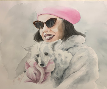Obra contemporánea nombrada « la belle », Hecho por JOELLE