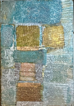 Obra contemporánea nombrada « Douceur de l ‘être en bleu », Hecho por HOUZE FRANçOISE