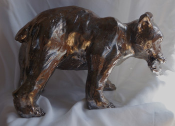 Obra contemporánea nombrada « OURS PECHEUR », Hecho por ISABELLE ZWANG