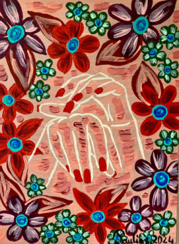 Obra contemporánea nombrada « Mains 1 », Hecho por PAULINE