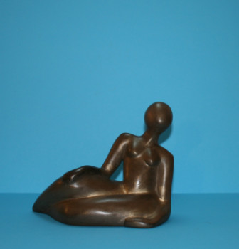 Obra contemporánea nombrada « femme assise en lecture », Hecho por ISABELLE MOTTE