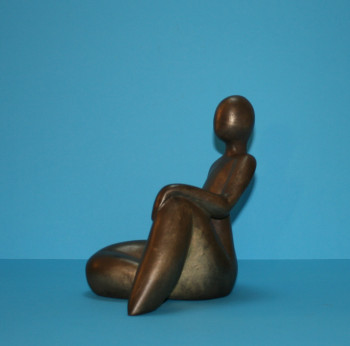 Obra contemporánea nombrada « homme assis en lecture », Hecho por ISABELLE MOTTE