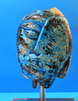 Obra contemporánea nombrada « Marianne 1. bleu », Hecho por ISABELLE MOTTE