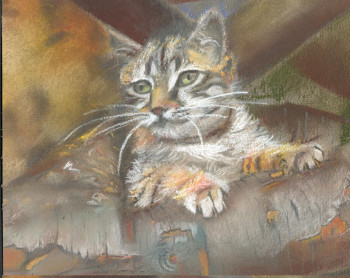 Obra contemporánea nombrada « Chaton », Hecho por CLAIRE LEWIS