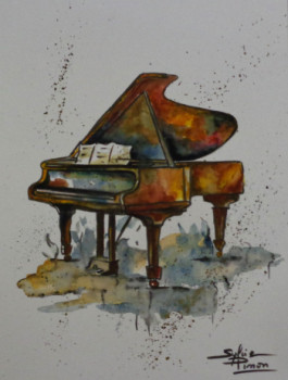 Obra contemporánea nombrada « piano coloré », Hecho por SYLVIE PINON
