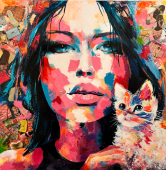 Obra contemporánea nombrada « Amour’s », Hecho por LYSIANE BECK