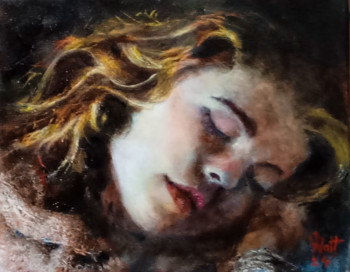 Obra contemporánea nombrada « Enfant qui dort », Hecho por DANY WATTIER