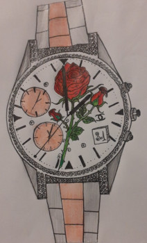 Obra contemporánea nombrada « Montre Coco Chanel 《 Rose 》 », Hecho por ELKAM