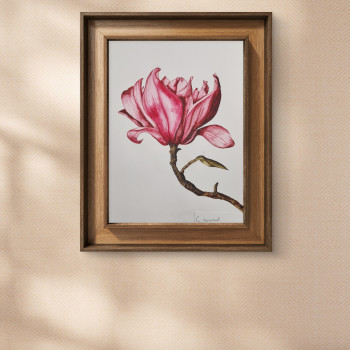 Obra contemporánea nombrada « Magnolia fever », Hecho por L'ATELIER CLARA DEL SOL