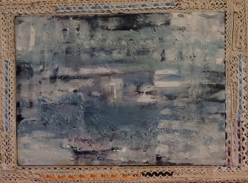 Obra contemporánea nombrada « Acryliques et vieilles dentelles », Hecho por CHANTAL LISTOIR