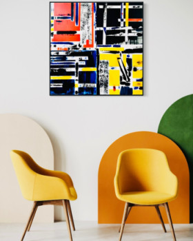 Obra contemporánea nombrada « Bright squares », Hecho por EUGéNIE MARIE