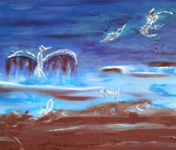Obra contemporánea nombrada « Volando », Hecho por VELVI