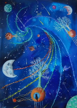 Obra contemporánea nombrada « LA PLANETE CHENE », Hecho por ISABELLE ZWANG