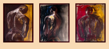 Obra contemporánea nombrada « Homme de dos », Hecho por ALAINASSOULINE