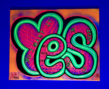 Obra contemporánea nombrada « Yes I want it », Hecho por LE X MONEY