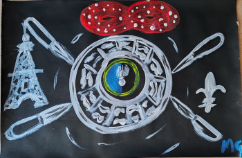 Obra contemporánea nombrada « Far ouest », Hecho por MG