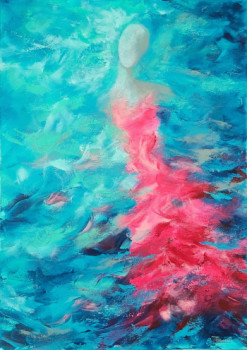 Obra contemporánea nombrada « Nager », Hecho por HéLèNE ZENATTI
