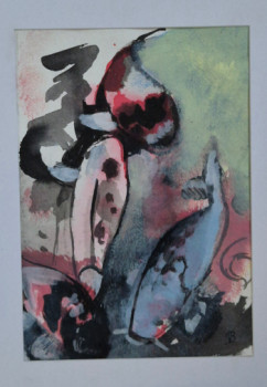 Obra contemporánea nombrada « Poissons 2 », Hecho por VALERY