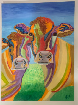 Obra contemporánea nombrada « Vaches folles », Hecho por ALLPEP