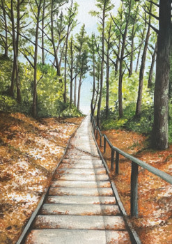 Obra contemporánea nombrada « Bombannes en peinture », Hecho por SOLèNE MOREAU