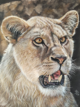 Obra contemporánea nombrada « royale », Hecho por PASTEL LUBERON