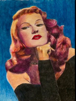Obra contemporánea nombrada « RITA CHANTEUSE ET VEDETTE DE CINÉMA », Hecho por JACQUES TAFFOREAU