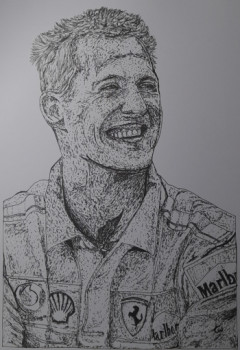 Obra contemporánea nombrada « Michael Schumacher », Hecho por CRéAWILL