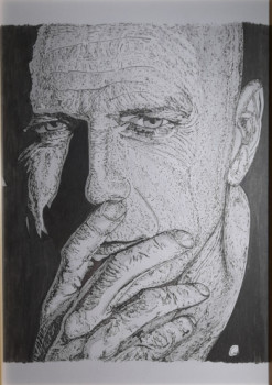 Obra contemporánea nombrada « Bruce Willis », Hecho por CRéAWILL