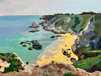 Obra contemporánea nombrada « Plage du Dotchot, Bangor, Belle-Île. », Hecho por FRANçOIS ROCHET
