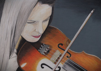 Obra contemporánea nombrada « Violoniste », Hecho por PIRDESSINS