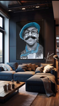 Obra contemporánea nombrada « Mr. Moustache », Hecho por MKDESIGN