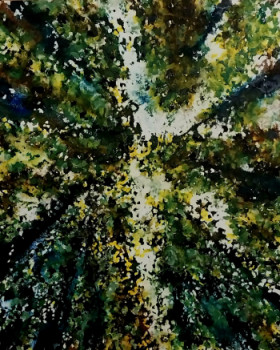 Obra contemporánea nombrada « Rêverie en forêt de Villecartier », Hecho por LOUIS LEMéE