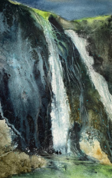 Obra contemporánea nombrada « Cascade 1 », Hecho por NATHALIE GUY